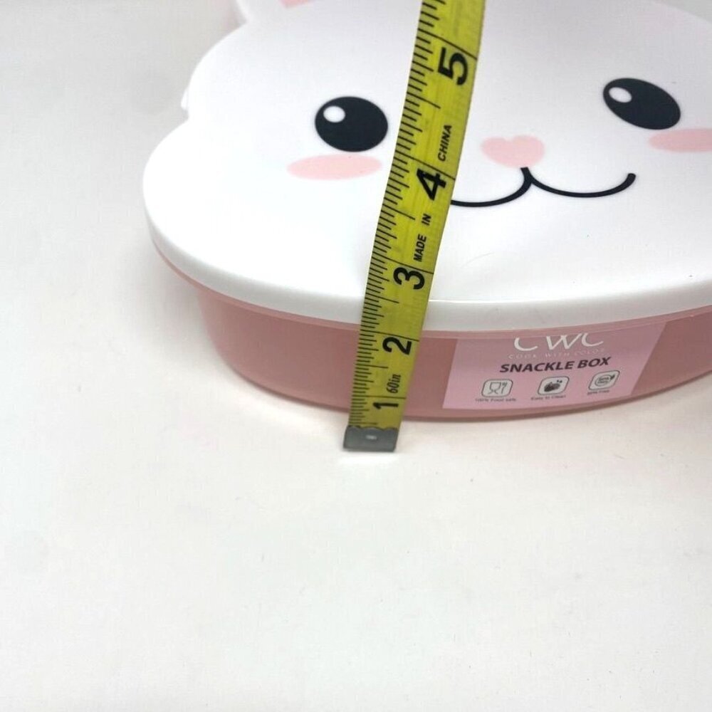 Cook With Color Bunny Divided Snack Box Food Storage Container Pink Easter - Picture 10 of 10